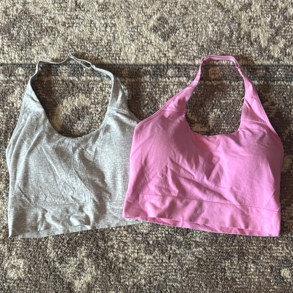 Auden Gray and Pink Crop Tops